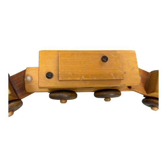 Vintage Wooden Steam Locomotive & Cars Train‎ Set -Hand Crafted - Picture 6 of 10